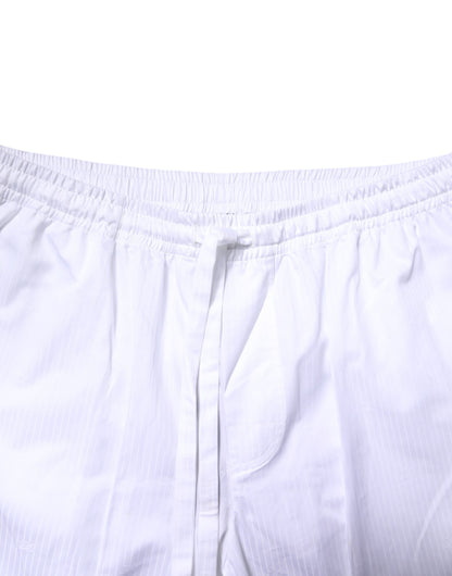 Dolce & Gabbana White Cotton Shirt Pants Pajama Set Sleepwear