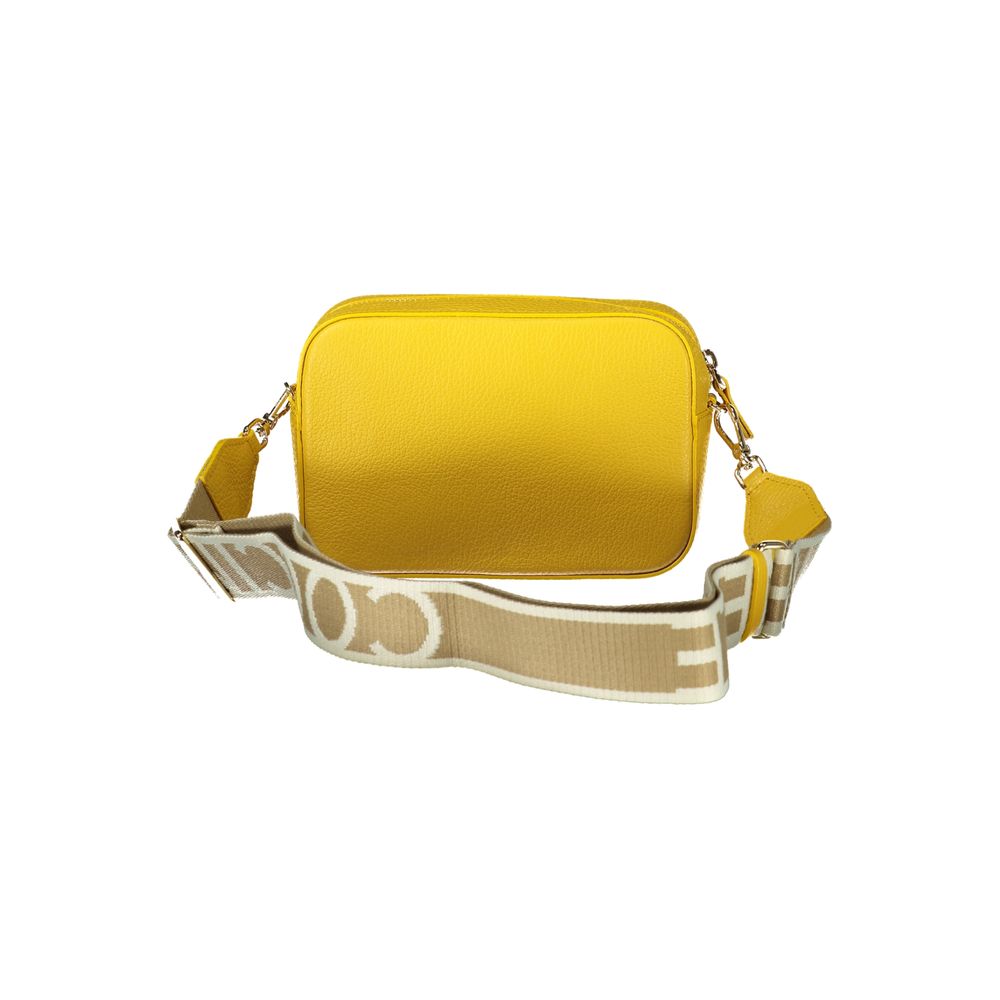Coccinelle Yellow Leather Tebe Crossbody Handbag