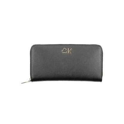 Calvin Klein Black Polyethylene Leather Effect Women Wallet