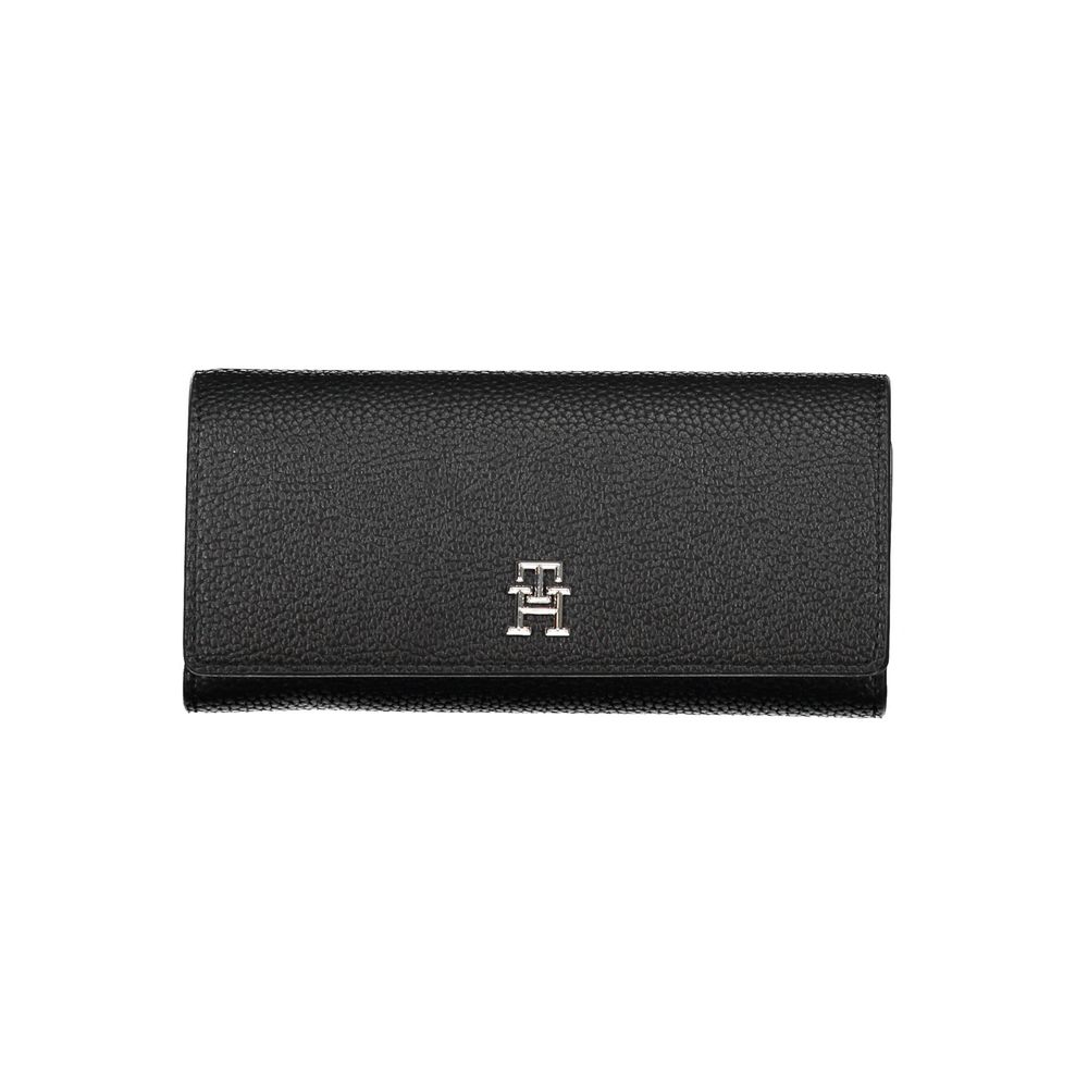 Tommy Hilfiger Black Polyethylene Leather Effect Women Wallet