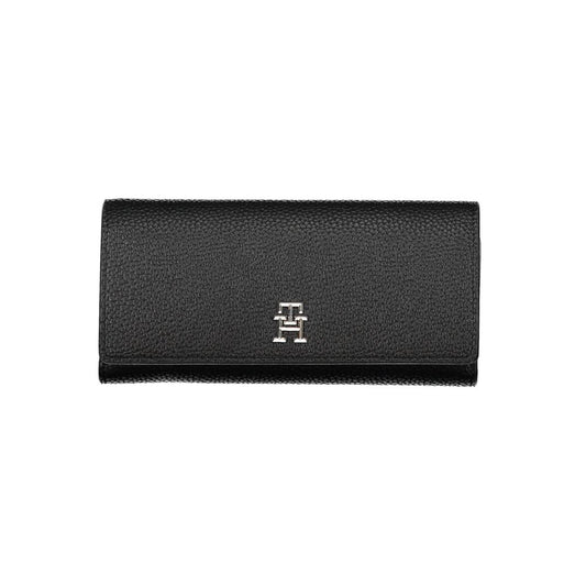Tommy Hilfiger Black Polyethylene Leather Effect Women Wallet