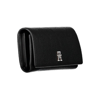 Tommy Hilfiger Black Polyethylene Leather Effect Women Wallet
