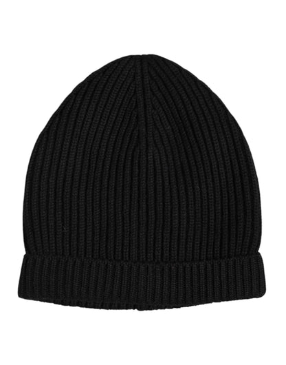 Dolce & Gabbana Cashmere Beanie Hat - Black