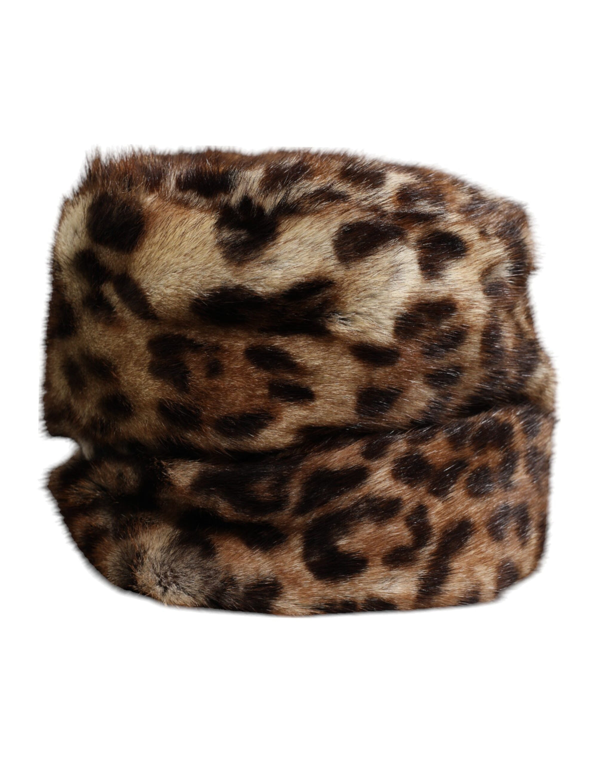 Dolce & Gabbana Gray Marmot Silk & Faux Fur Bucket Hat - Brown Gray