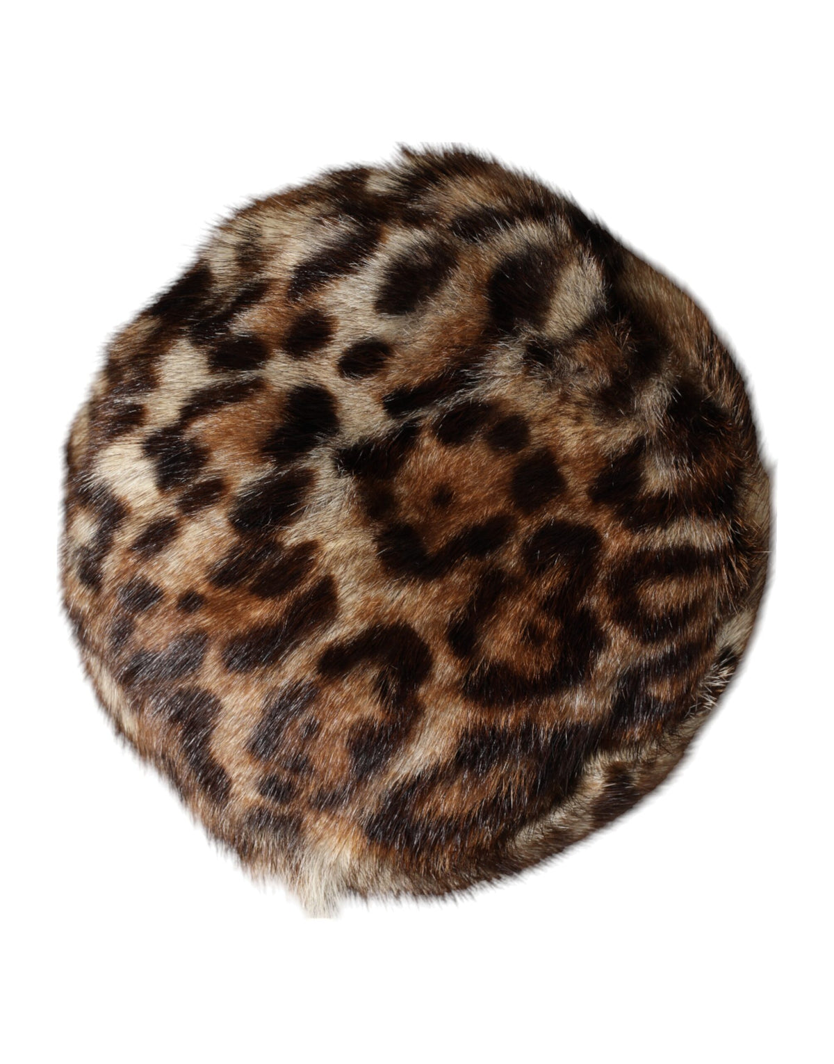 Dolce & Gabbana Gray Marmot Silk & Faux Fur Bucket Hat - Brown Gray