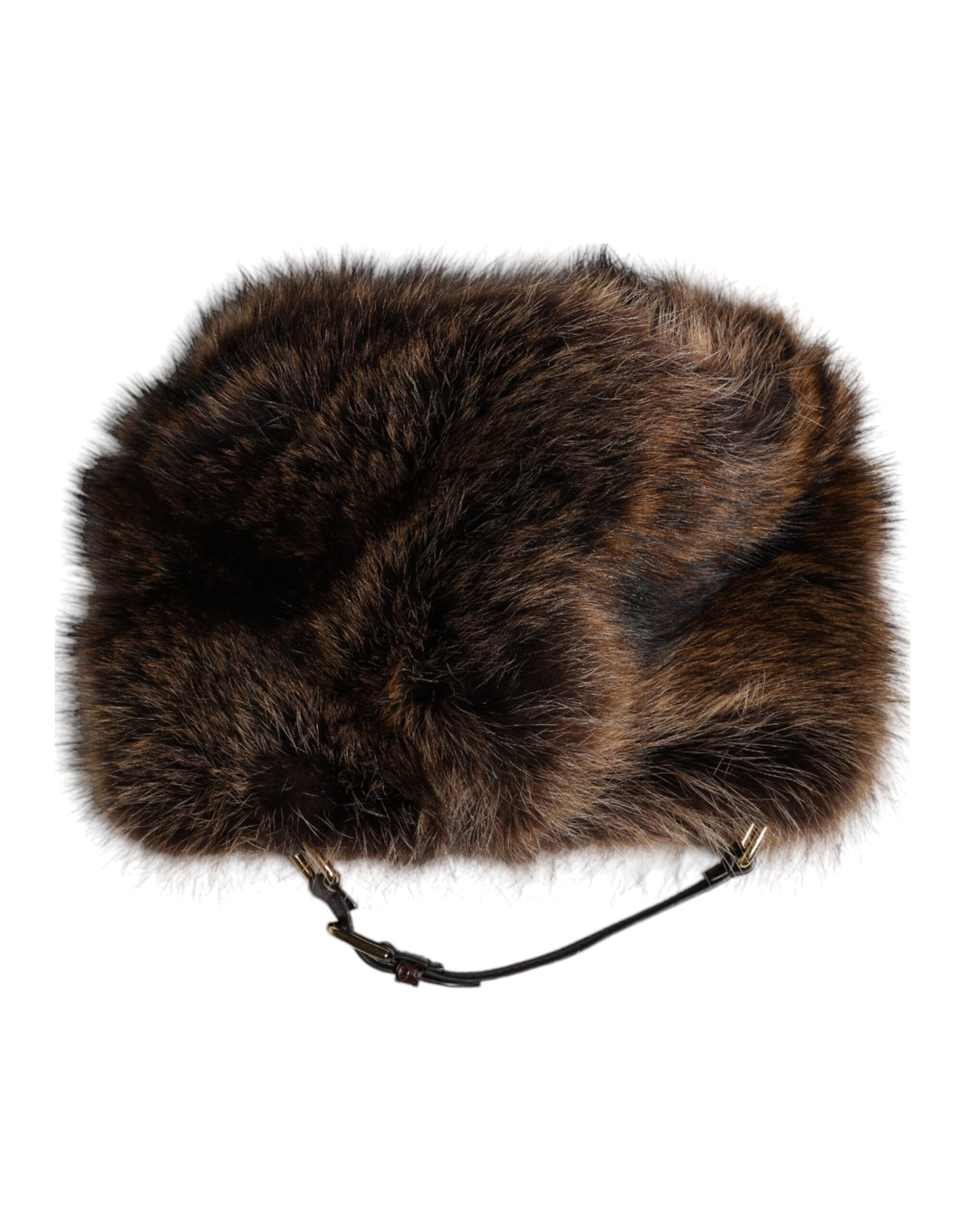 Dolce & Gabbana Silk Caiman Leather & Raccoon Fur Bucket Hat - Brown