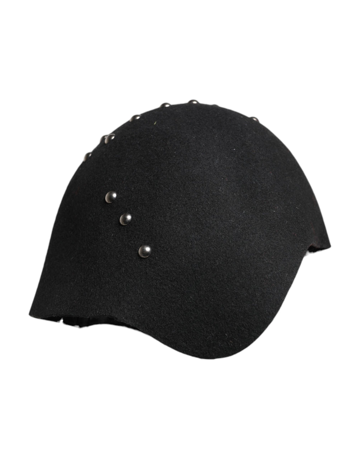 Dolce & Gabbana Crystal Metal Silk & Wool Cloche Hat - Black Multicolor Pearl