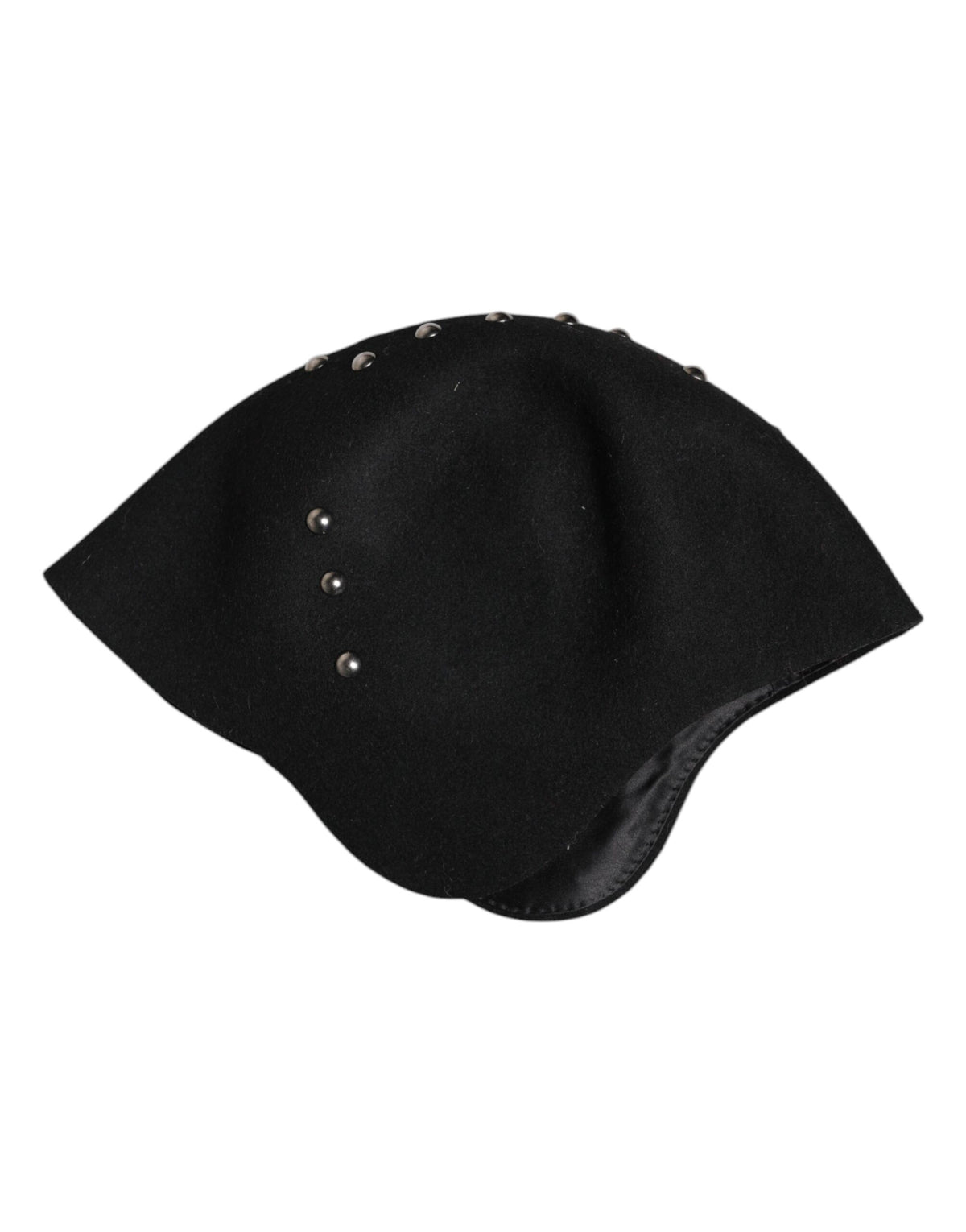 Dolce & Gabbana Crystal Metal Silk & Wool Cloche Hat - Black Multicolor Pearl