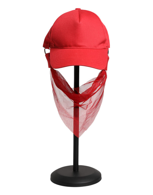 Dolce & Gabbana Cotton & Silk Baseball Cap - Red