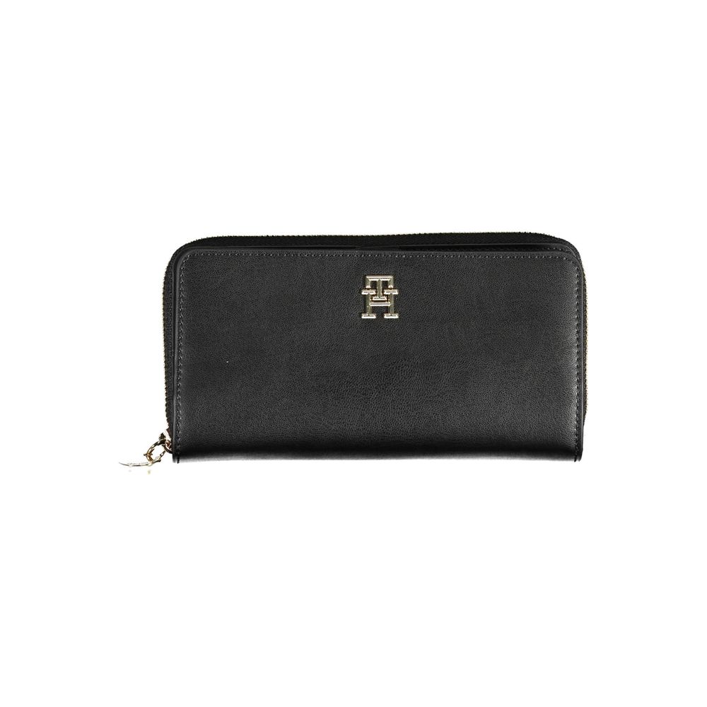 Tommy Hilfiger Black Polyethylene Leather Effect Women Wallet