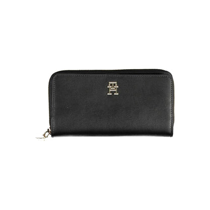 Tommy Hilfiger Black Polyethylene Leather Effect Women Wallet