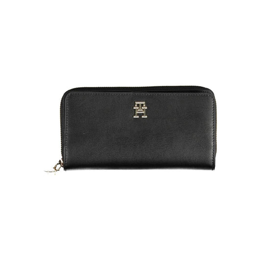 Tommy Hilfiger Black Polyethylene Leather Effect Women Wallet