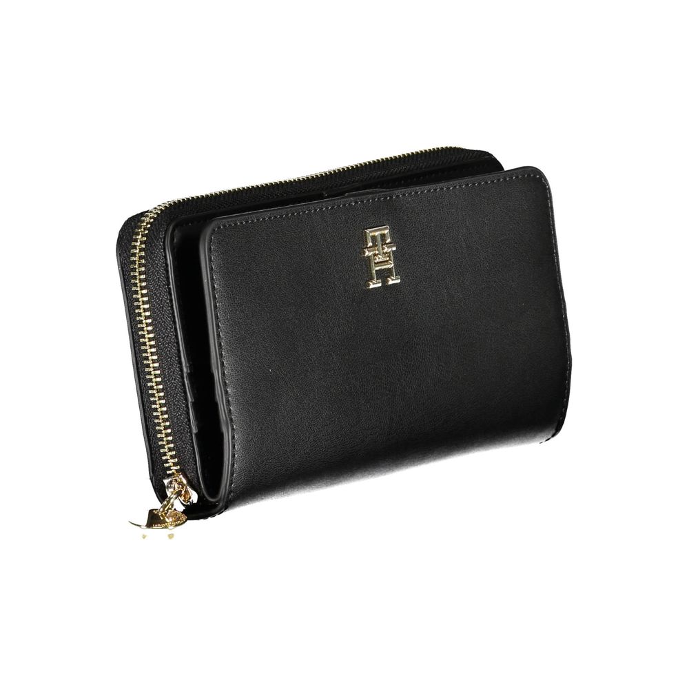 Tommy Hilfiger Black Polyethylene Leather Effect Women Wallet
