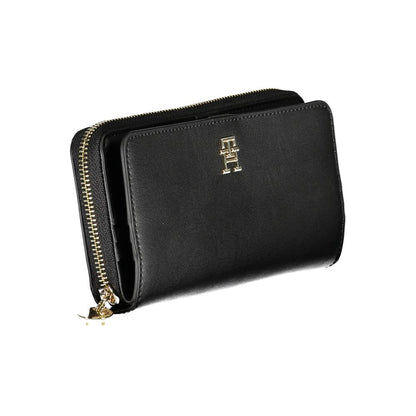 Tommy Hilfiger Black Polyethylene Leather Effect Women Wallet