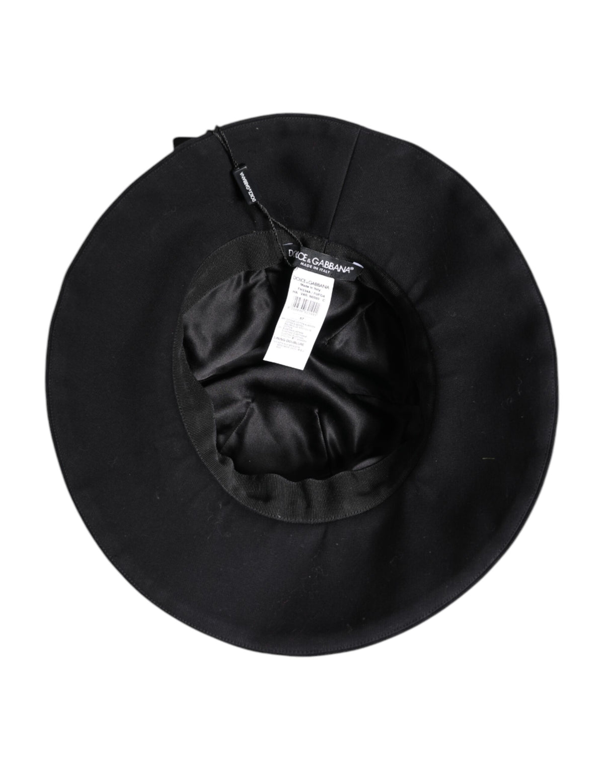 Dolce & Gabbana Cotton & Silk Bucket Hat - Black