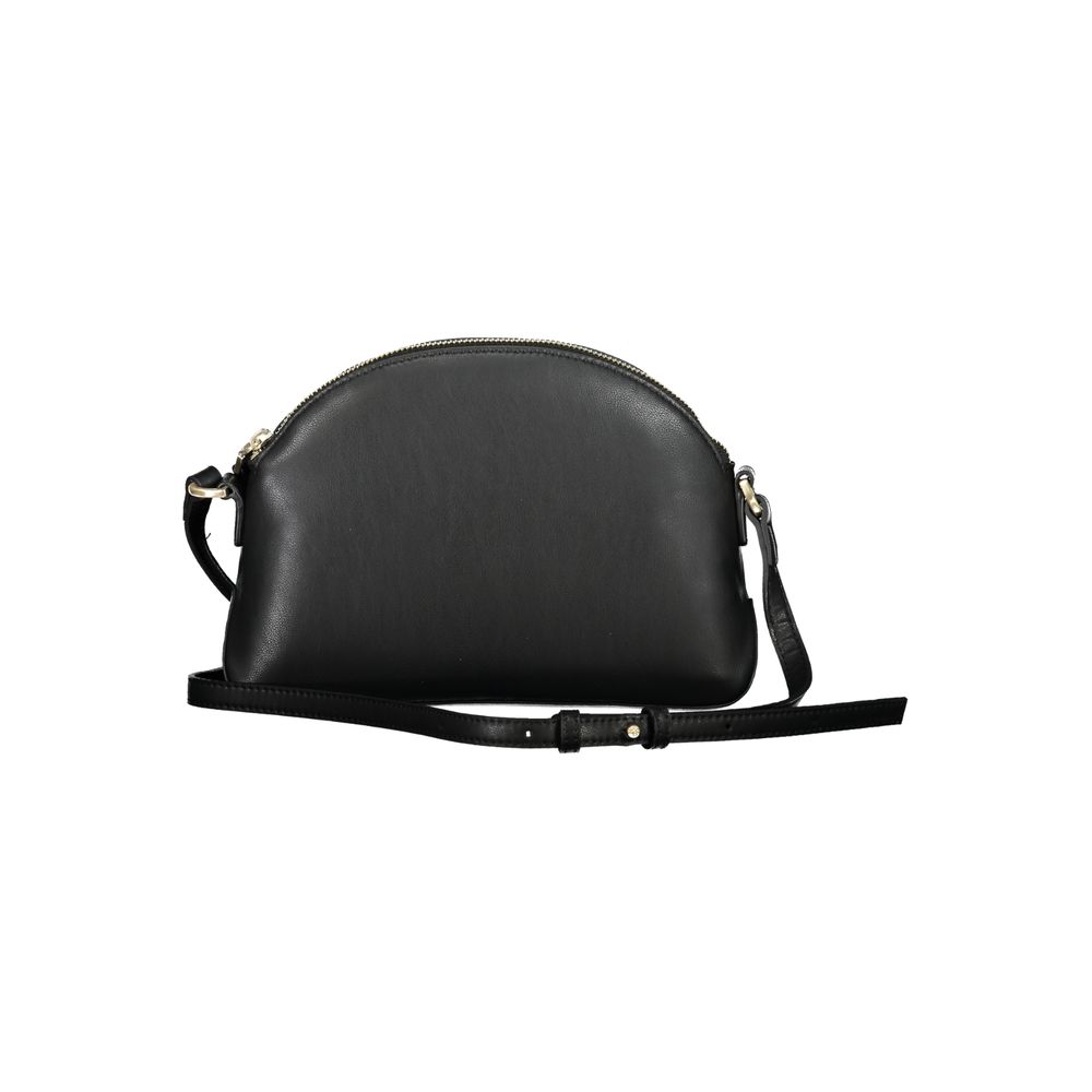 Calvin Klein Black Polyester Leather Effect Shoulder Handbag