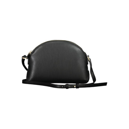 Calvin Klein Black Polyester Leather Effect Shoulder Handbag
