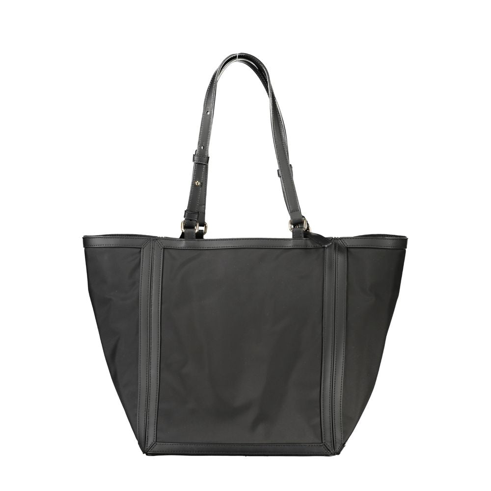 Tommy Hilfiger Black Polyester Shopper Handbag