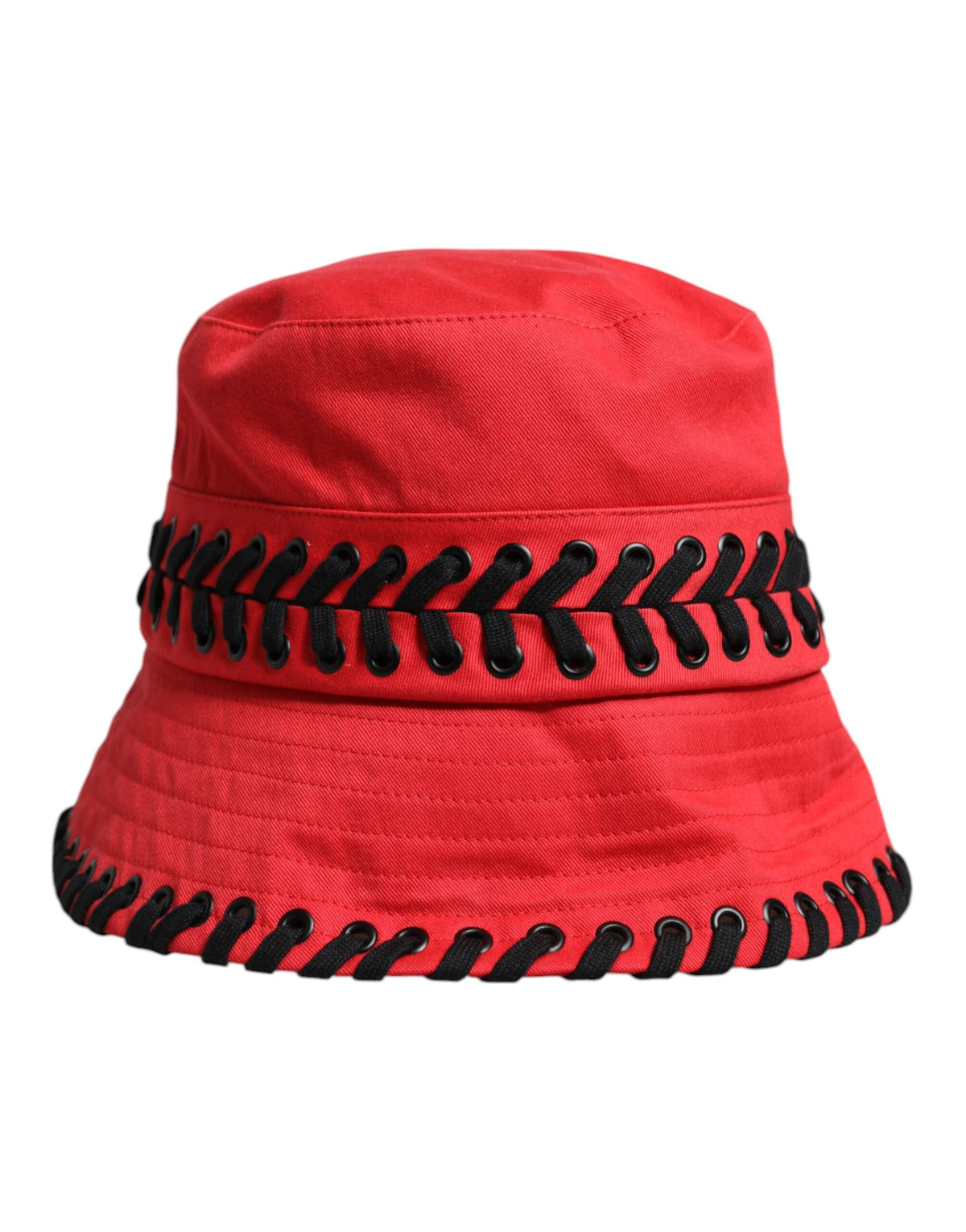 Dolce & Gabbana Polyester Lace Bucket Hat - Red