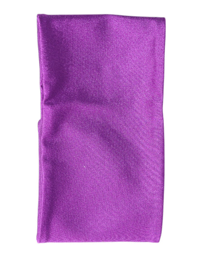 Dolce & Gabbana Purple Nylon Stretch Women Neck Warmer Scarf