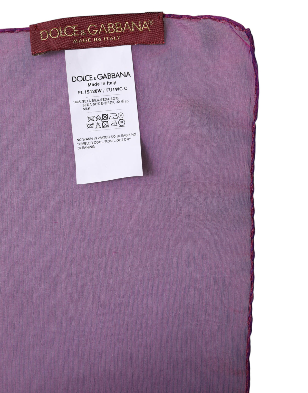 Dolce & Gabbana Silk Rectangular Wrap Scarf - Purple