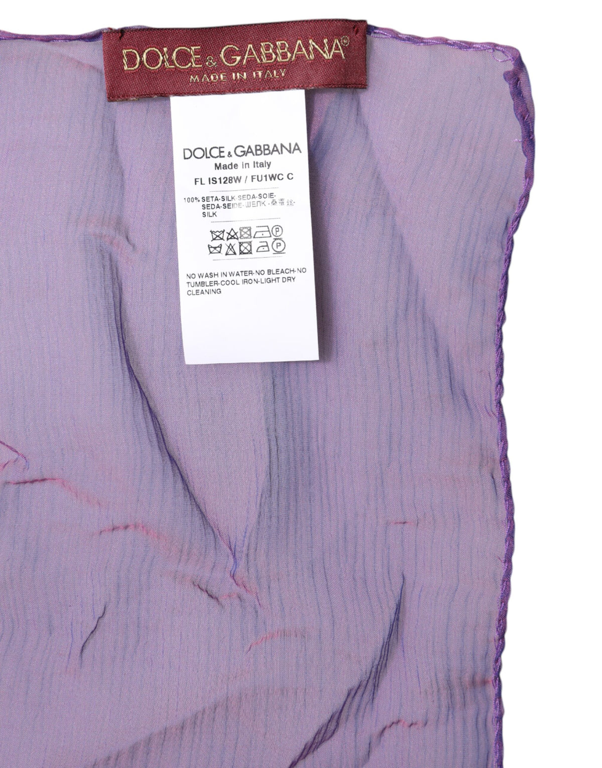Dolce & Gabbana Silk Rectangular Wrap Scarf - Purple