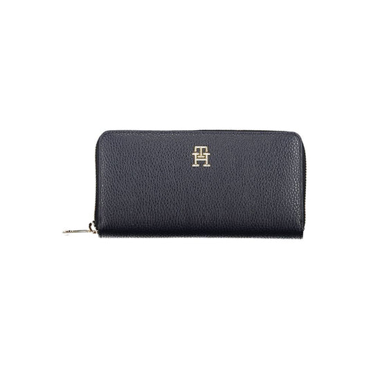Tommy Hilfiger Blue Polyethylene Leather Effect Women Wallet