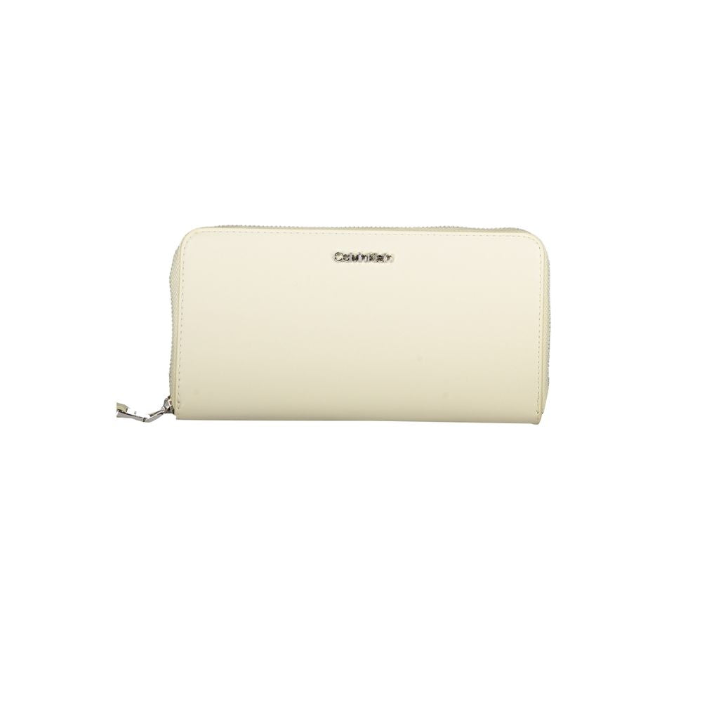 Calvin Klein Beige Faux Leather Wallet