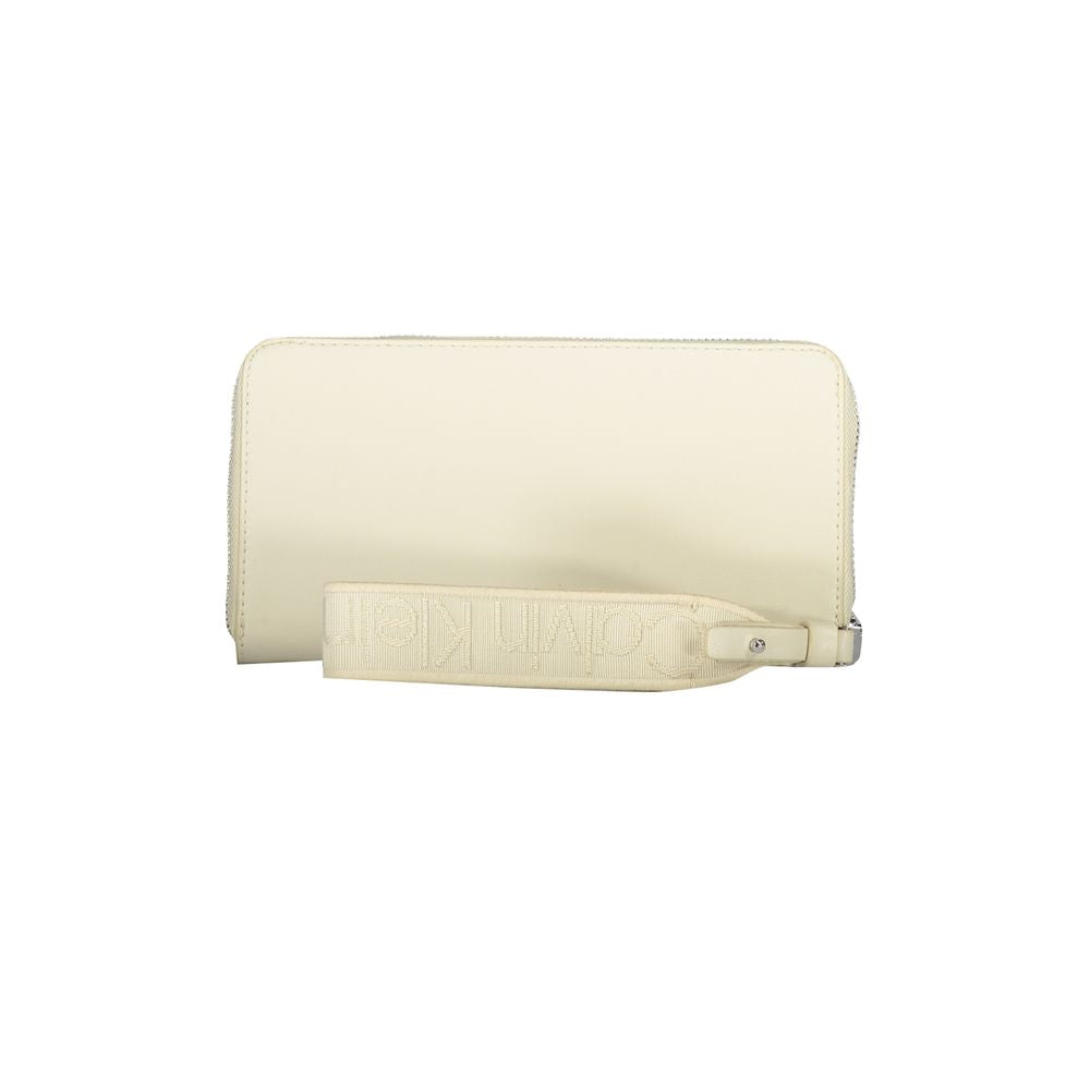 Calvin Klein Beige Faux Leather Wallet
