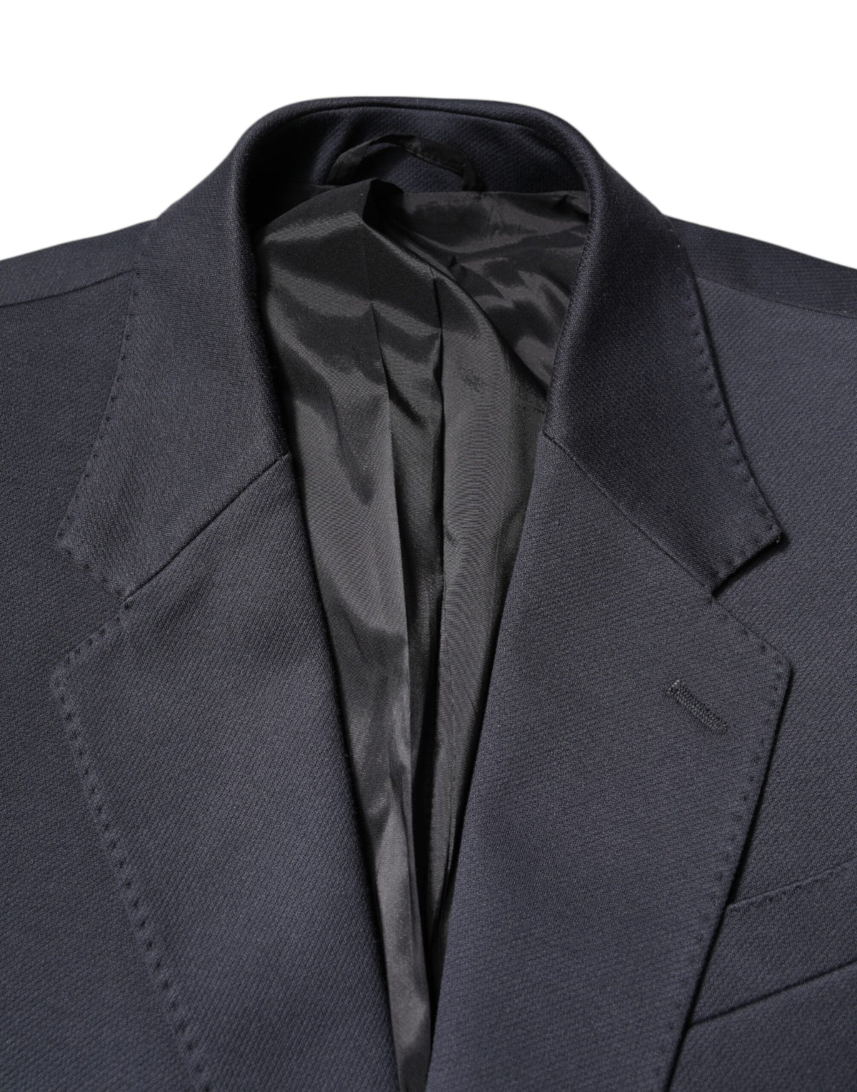 Dolce & Gabbana Men's Single Breasted Cotton Polyester & Nylon Blazer - Dark Blue