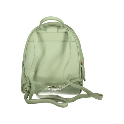 Mario Valentino Green Faux Leather Logo Backpack