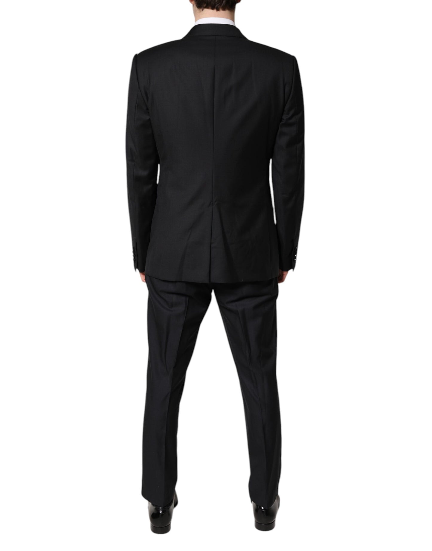 Dolce & Gabbana Black Double Breasted Formal 3 Piece Suit