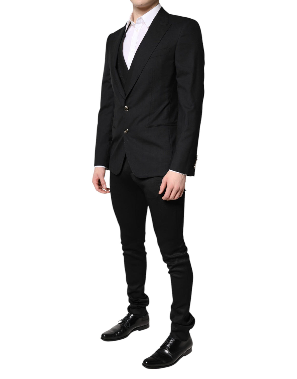 Dolce & Gabbana Men's Single Breasted Stretch Viscose Jacket - Black