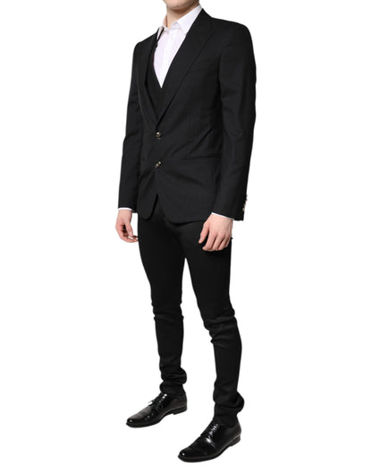 Dolce & Gabbana Men's Single Breasted Stretch Viscose Jacket - Black