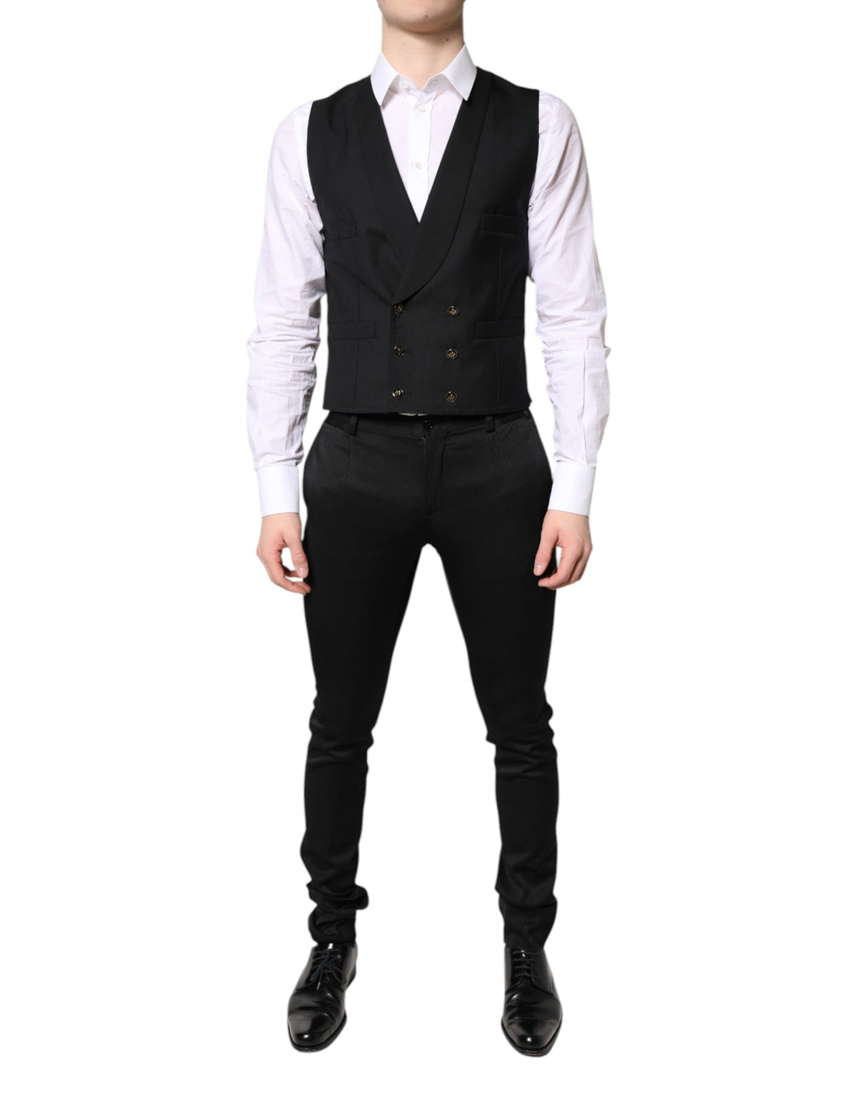 Dolce & Gabbana Men's Single Breasted Stretch Viscose Jacket - Black