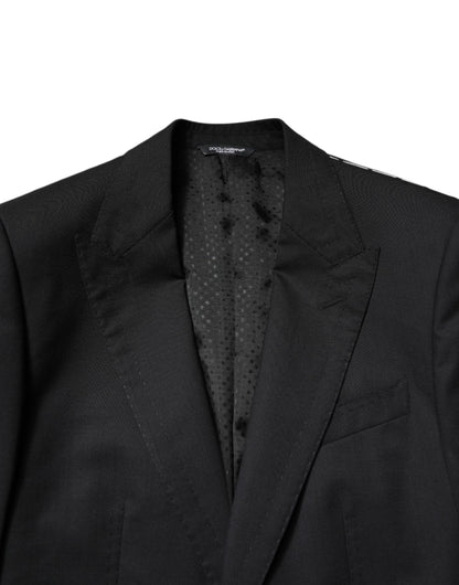 Dolce & Gabbana Men's Single Breasted Stretch Viscose Jacket - Black