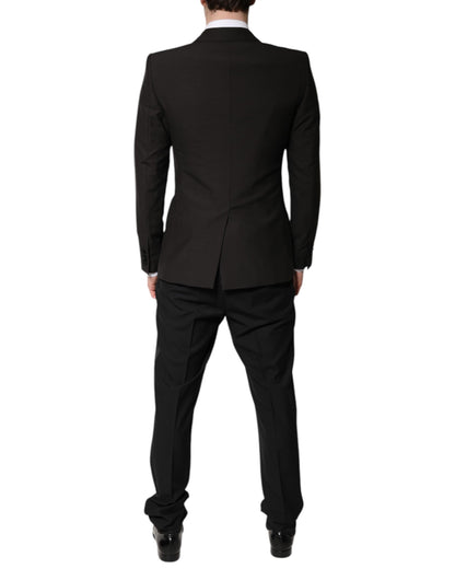 Dolce & Gabbana Black Single Breasted Formal 3 Piece Suit
