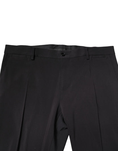 Dolce & Gabbana Black Wool Single Breasted 2 Piece Suit