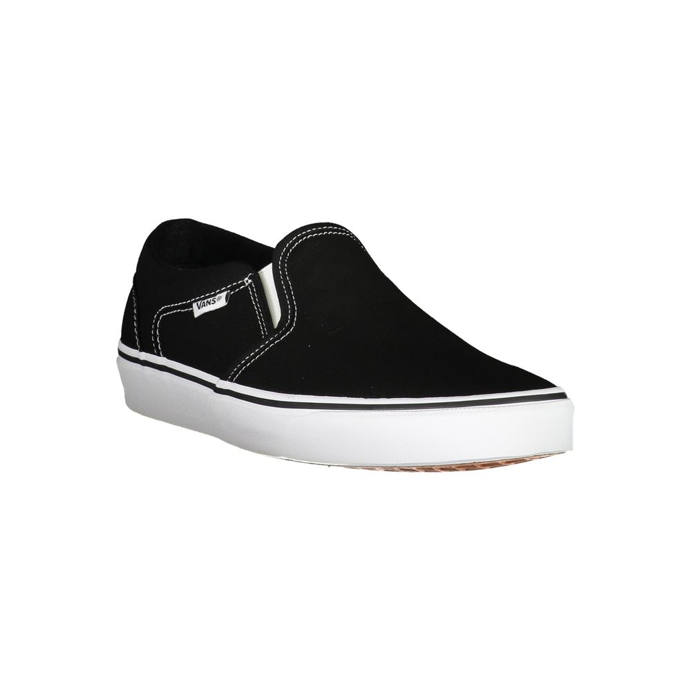 Sneakers by Vans for men in polyester black presents a sumptuous silhouette as Men's Fashion Polyester Sneakers, expertly defined by a sumptuous fashion style for a sumptuous, high-fashion look.