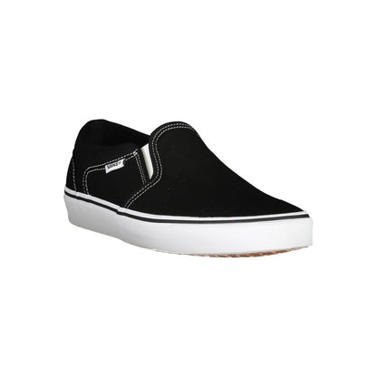 Sneakers by Vans for men in polyester black presents a sumptuous silhouette as Men's Fashion Polyester Sneakers, expertly defined by a sumptuous fashion style for a sumptuous, high-fashion look.