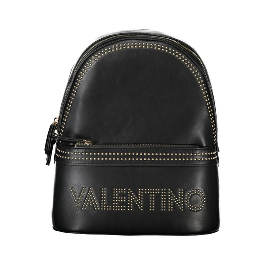 Mario Valentino Black Studded Faux Leather Backpack