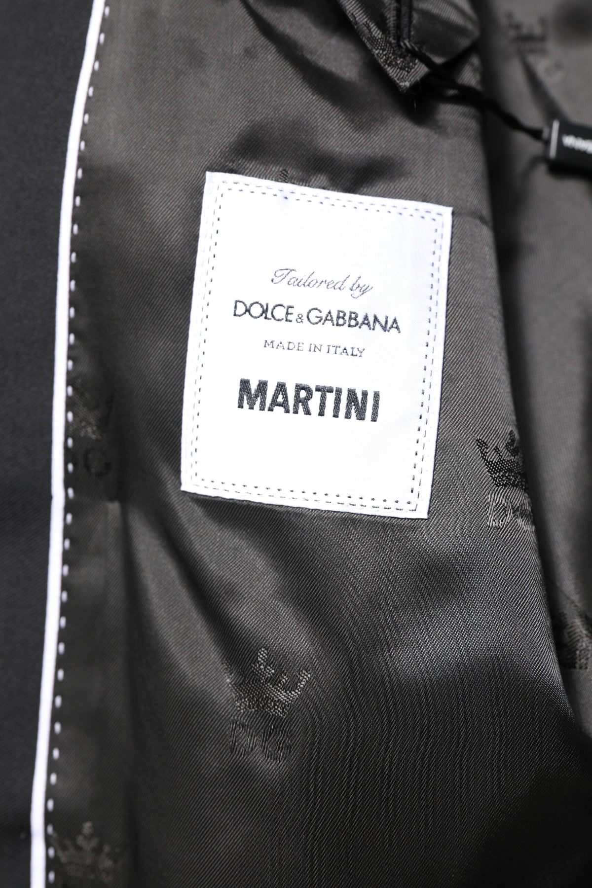 Dolce & Gabbana Men's Double Breasted Cupro Rayon & Virgin Wool Blazer - Black