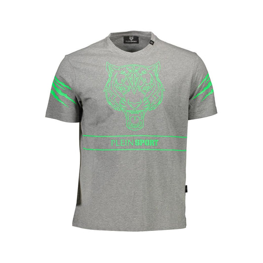 Plein Sport Brown Cotton Men T-Shirt