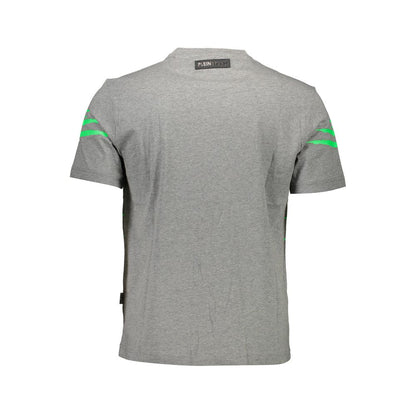 T-Shirt by Plein Sport for men in cotton brown, gray & print features an on trend silhouette, perfectly showcasing a on trend and for an elevated aesthetic.