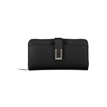 Calvin Klein Black Polyester Leather Effect Women Wallet