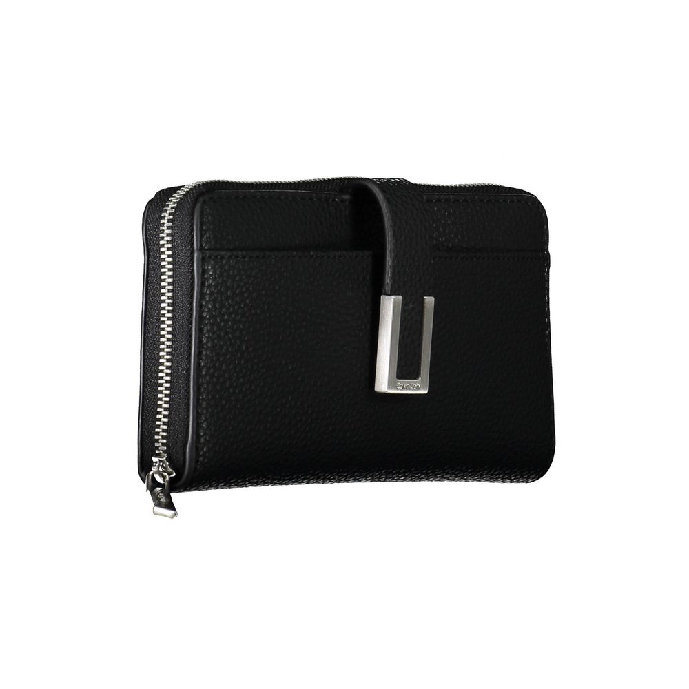 Calvin Klein Black Polyester Leather Effect Women Wallet