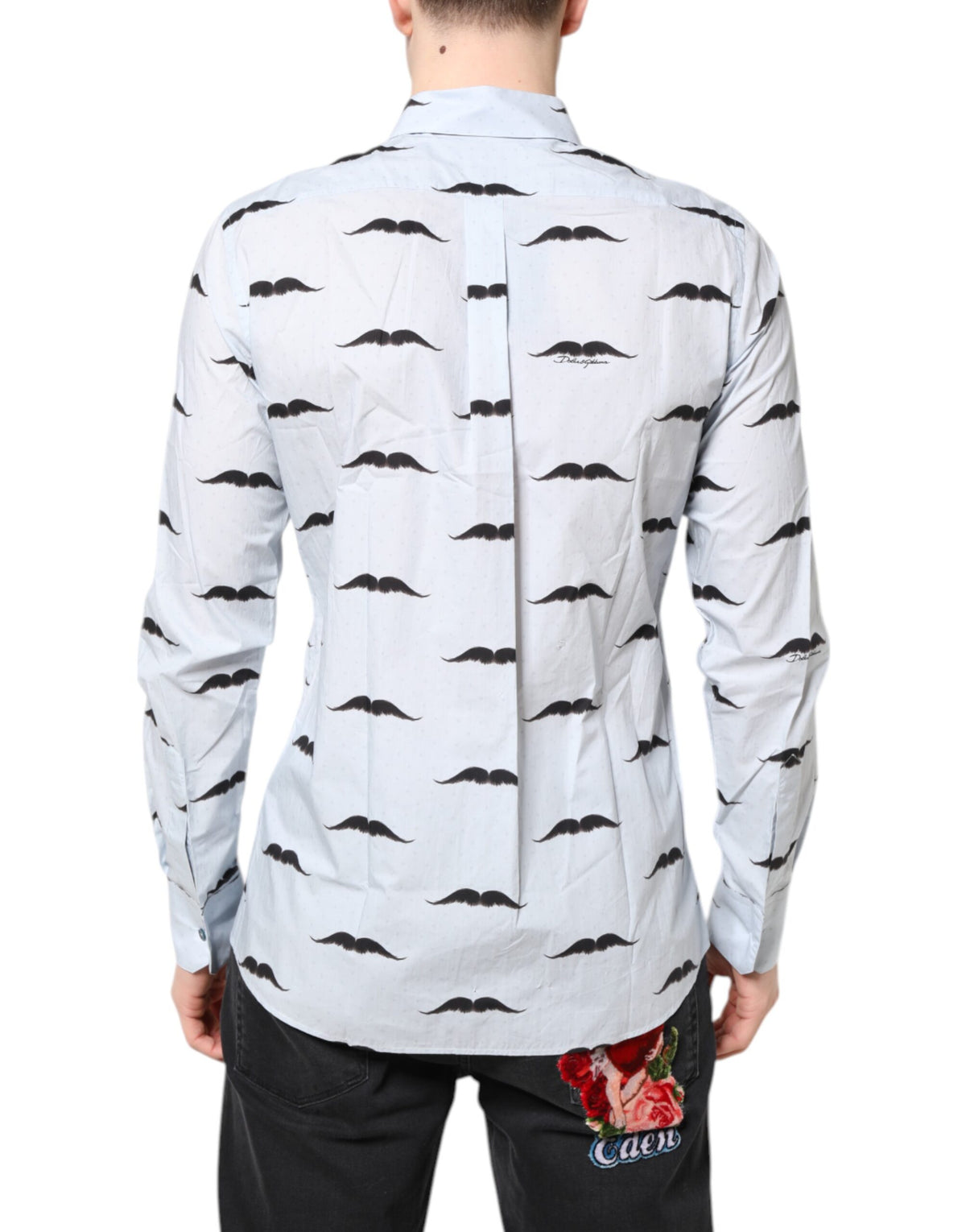 Dolce & Gabbana Men's Slim Long-Sleeve Cotton Dress Shirt - Light Blue