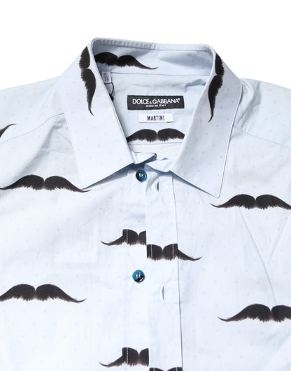 Dolce & Gabbana Men's Slim Long-Sleeve Cotton Dress Shirt - Light Blue