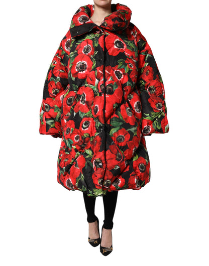 Dolce & Gabbana Women's Padded Polyester Jacket - Multicolor Floral