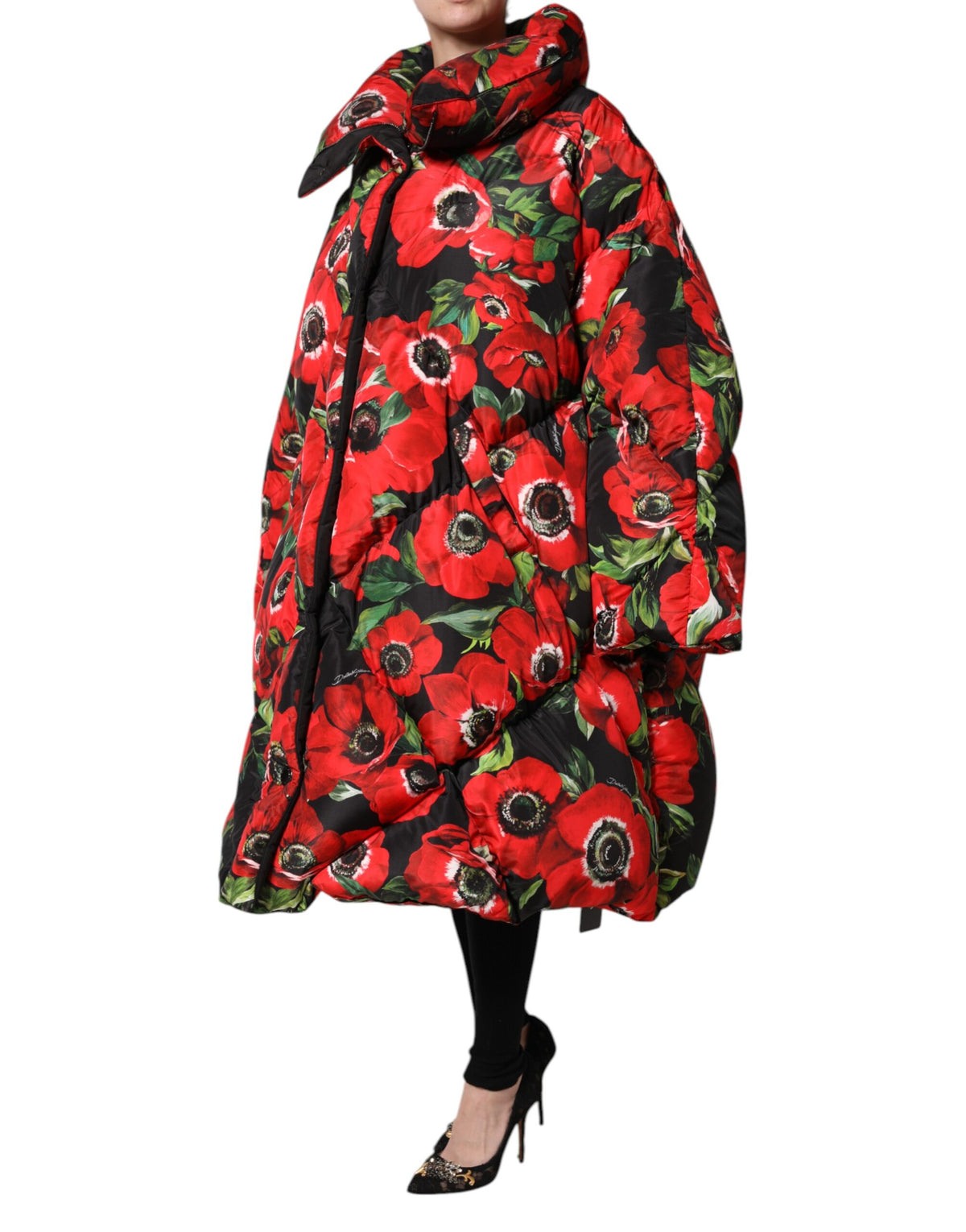 Dolce & Gabbana Women's Padded Polyester Jacket - Multicolor Floral